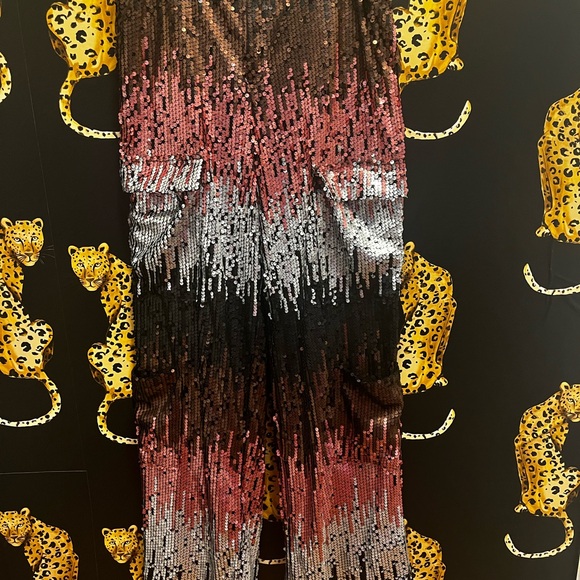 Nasty Gal Sequin Ombre Sequin Cargo Pants - Picture 6 of 8